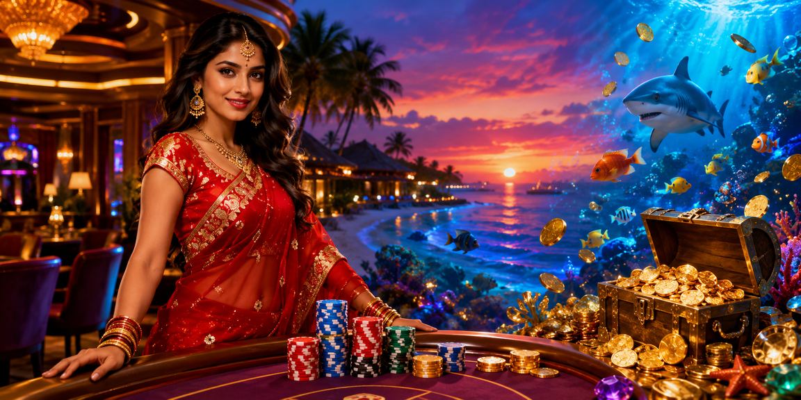 সেন্ট মার্টিনে শাড়ি পরে ফিশিং গেমে বোনাস ব্যবহার
